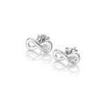 Hot Diamonds Sidabriniai auskarai su deimantais Infinity Diamond Amulets DE710 sHD1583