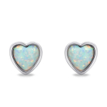 sidabriniai auskarai moterims Brilio Silver, &scaron;irdelės formos