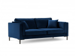 Keturvietė sofa Luis 4, mėlyna/juoda