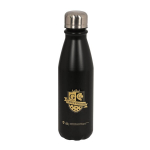 Metalinis vandens butelis - safta - Dviguba izoliacija - 500 ml - 6x24 cm - Juodas - Lengvas - Veržliaraktis - Poliesteris