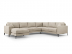Panoraminė de&scaron;ininė sofa Venus, 6 sėdimos vietos, smėlio sp.