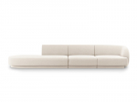 Sofa Micadoni Home Miley left, 302x85x74 cm, balta