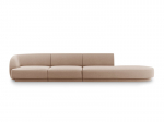 Sofa Micadoni Home Miley right, 302x85x74 cm, smėlio spalvos