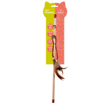 HIPPIE PET kačių žaislas me&scaron;kerė su plunksnomis, ruda, 40 cm