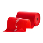 Pasiprie&scaron;inimo juosta FLAT BAND 4FIZJO, 30 m, 2-4 kg, raudona, pratimams, treniruotėms
