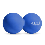 Dvigubas masažo kamuoliukas DOUBLE BALL 4FIZJO, 13,5 x 6,5 cm, mėlynas, duoball, masažo kamuolys, nugarai, treniruotėms, pratimams