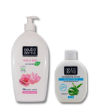 BIO muilas veidui ir rankoms Lotosas ir Rožė ir Intymios higienos prausiklis Alijo&scaron;ius ir žalioji arbata Rinkinys 2 vnt 1000ml+ 400ml