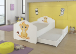 Vaiki&scaron;ka lova ADRK Furniture Casimo II, balta