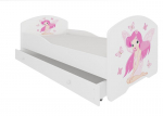 Vaiki&scaron;ka lova ADRK Furniture Pepe Girl with wings, 80x160 cm, įvairių spalvų