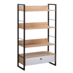 Lentyna Home4You Study, 70x30x124.5 cm, ruda/balta