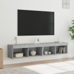 Tv spintelės su led lemputėmis, 2vnt., betono, 80x30x30cm