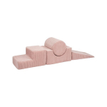 4 dalių vidaus žaidimų rinkinys MeowBaby&reg; Aesthetic Shape Set Velvetas, rožinis