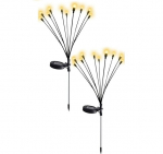 Lauko &scaron;viestuvai su saulės baterija, 4 in 1, 40 LED