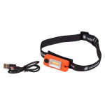 Įkraunamas priekinis žibintas 1W raudonas/80lm 250mAh 2h oranžinis