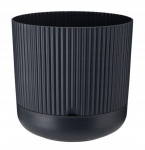 Dekoratyvinis vazonas su pagrindu 15x16 cm antracito spalvos universalus, 15x16 cm