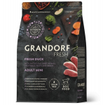 Grandorf Fresh mažų veislių suaugusiems &scaron;unims su antienos mėsa, 3 kg, 3kg
