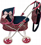 Lėlių vežimas + krep&scaron;elis MarioToys Deep doll, rožinis