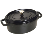 Staub - ovalus ketaus puodas 3,2 l, juodas