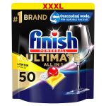 Finish tabletės indaplovėms Allin1 Ultimate Lemon, 50 vnt.
