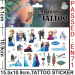 Disney Frozen princesių tatuiruočių lipdukai su Ana ir Elsa., Cg-012
