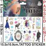 Disney Frozen princesių tatuiruočių lipdukai su Ana ir Elsa., Cg-063