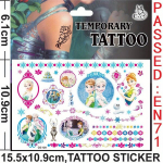 Disney Frozen princesių tatuiruočių lipdukai su Ana ir Elsa., Cg-129