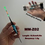 Naktinės žvejybos LED plūdė su spalvų keitimu, 16.5 cm, MM-Z02-1,5g