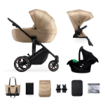 Universalus vežimėlis Kinderkraft Prime 2 3in1 Mink Pro, Sandrose Beige