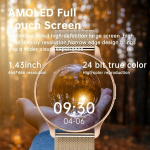 I&scaron;manusis laikrodis I&scaron;manusis laikrodis moterims AMOLED, Auksinis silikoninis i&scaron;manusis laikrodis