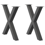Valgomojo stalo kojelės, x formos, 2 vnt., 80x(72-73) cm