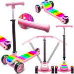 LUMI RIDE Vaiki&scaron;kas paspirtukas Balansinis paspirtukas LED 7 spalvos 20 programų 50 kg rožinė Sun Baby
