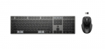Keyboard and mouse kits HP 725 Multi-Device Rechargeable Wireless Combo, Supercapacitor, Bluetooth/2.4GHz, QWERTY English, Nightfall Black