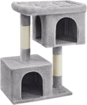 Feandrea Cat tree 101 cm kissatorni, XL, iso kissa-ahven, 2 kissaluolaa, raapimistolppa, vaaleanharmaa