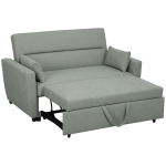 2-vietė sofa su lovos funkcija, reguliuojamu atlo&scaron;u, mink&scaron;ta sofa, aksomo i&scaron;vaizda, skirta svetainei, miegamajam, &scaron;viesiai pilkos spalvos, &Scaron;viesiai pilka