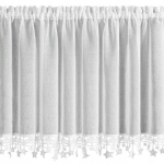 Eurofirany kalėdinė užuolaida Xmas B, 90x150 cm, balta