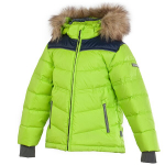 Huppa Pūkinė striukė MOODY, lime/ navy