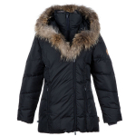 Huppa Pūkinis paltas ROYAL, black