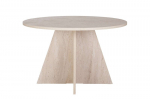 Valgomojo stalas Virella Travertine, 120x75x120 cm, smėlio spalvos