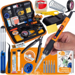 Lituoklio rinkinys Rosfix Set Pro 80W &ndash; LCD ekranas, 16 dalių Komplektas, Temperatūra 180&ndash;500&deg;C