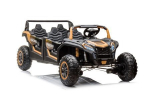 Keturvietis vaiki&scaron;kas elektrinis Buggy A033 4x4 24V, juodas/auksinis