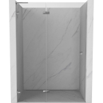 Du&scaron;o durys Mexen Lunar L, kairė, 140 cm, transparent/chrome