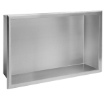 Įleidžiama vonios kambario lentyna REA 02, 30x45 cm, Brushed steel