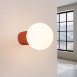 Sollux Lighting sieninis &scaron;viestuvas Halo, raudonos ochros spalvos