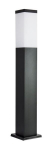 Juodas kvadratinis lauko stulpas 65cm E27 Ip44 plienas