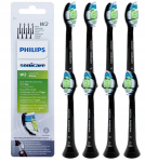 Elektrinio dantų &scaron;epetėlio antgalis 4x "Philips Diamond Clean" juodos spalvos antgalis HX6062/13 2-PAK