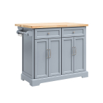 SoBuy Virtuvės Vežimėlis FKW71-II-HG Pilka 115x46-71x92cm I&scaron;traukiamas Stalvir&scaron;is 2 Stalčiai Reguliuojamos Lentynos