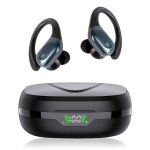 Atsparios vandeniui sportinės Bluetooth ausinės su įkrovimo dėklu