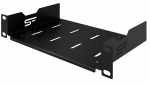 RACK Standard fiksuota 1U 10 colių 150 mm juoda StalFlex lentynėlė