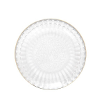 Homla desertinė lėk&scaron;tė Barrel, skaidri/aukso spalvos, 15 cm, 1 vnt.