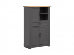 Komoda Black Red White Tolmin, juoda